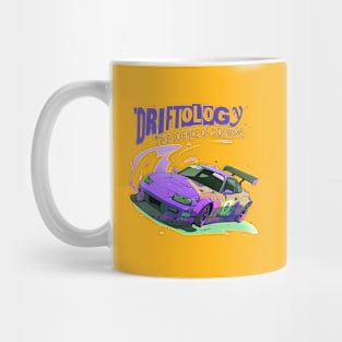 Driftology The Science of Sideways purple drift car Mug